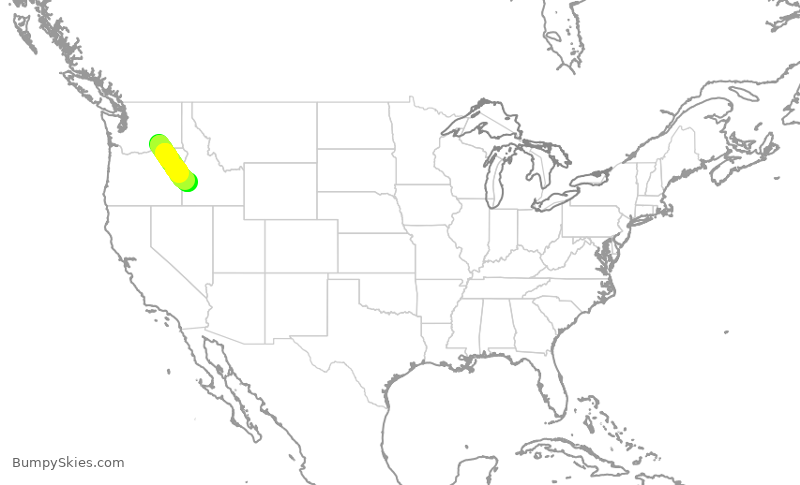 Turbulence forecast map for EJA913, PSC to BOI