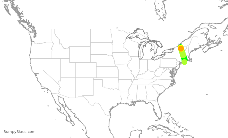Turbulence forecast map for EJA949, KJPX to PBG
