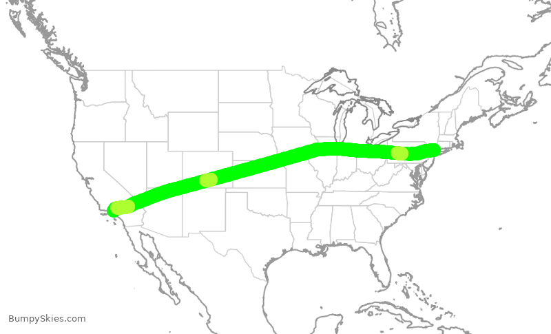 Turbulence forecast map for EJM171, HPN to VNY