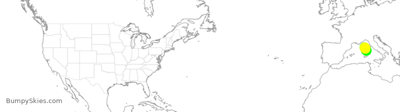 Turbulence forecast map for EJM357, OLB to AJA