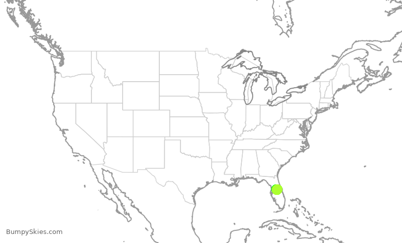 Turbulence forecast map for EJM450, MCO to ISM