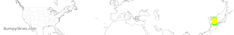 Turbulence forecast map for EJM595, CJU to ICN