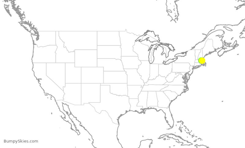Turbulence forecast map for EJM616, BED to BOS