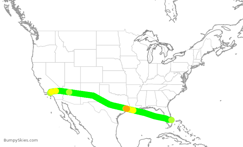 Turbulence forecast map for EJM787, KDJT to VNY