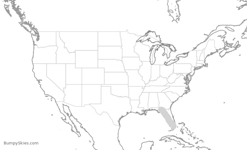 Turbulence forecast map for ENY3820, MIA to TLH