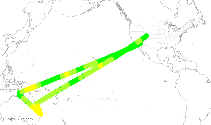 Turbulence forecast map for ENY4070, RAP to PHX