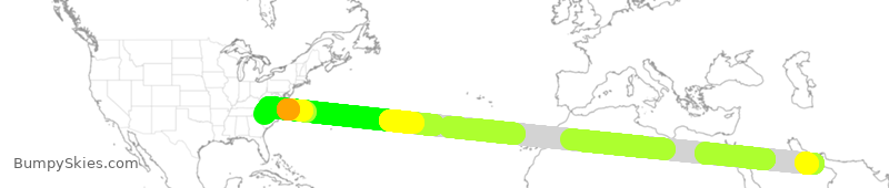 Turbulence forecast map for ETD47, AUH to CLT