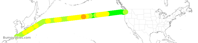 Turbulence forecast map for EVA026, TPE to SEA