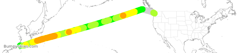 Turbulence forecast map for EVA23, SEA to TPE