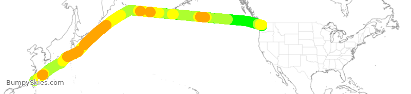 Turbulence forecast map for EVA24, TPE to SEA