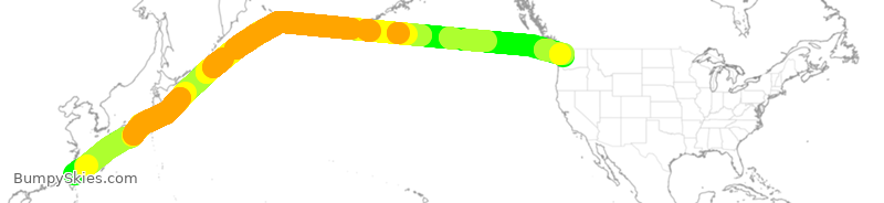 Turbulence forecast map for EVA26, TPE to SEA