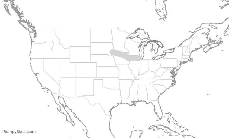 Turbulence forecast map for GJS4535, ORD to FSD