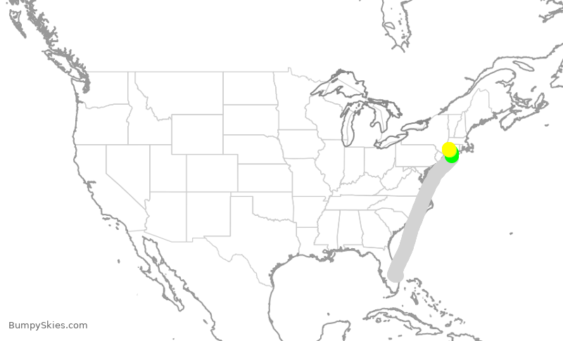 Turbulence forecast map for GPD2210, SUA to OXC