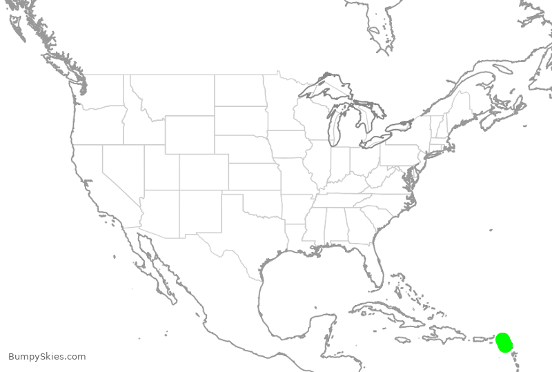 Turbulence forecast map for GPD410, QPF to KPN