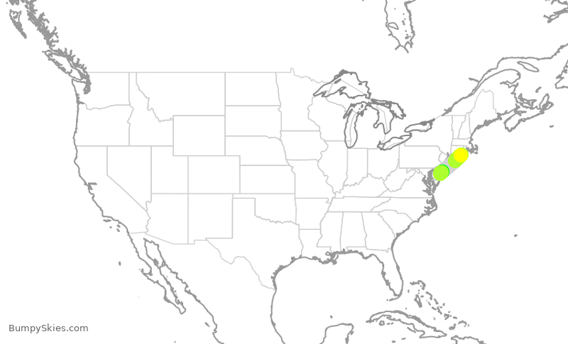 Turbulence forecast map for GPD435, MTP to WWD