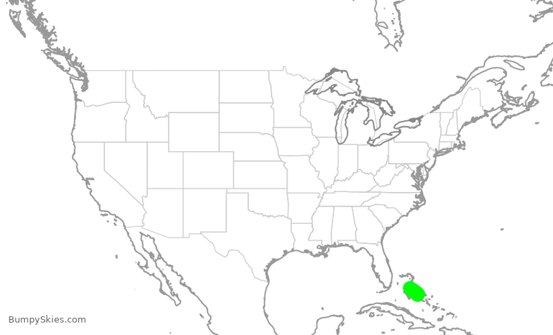 Turbulence forecast map for GPD436, YNN to YES
