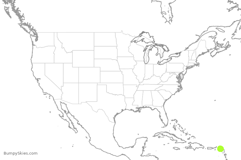 Turbulence forecast map for GPD485, NCM to FFJ