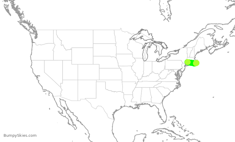 Turbulence forecast map for GPD617, OXC to ACK