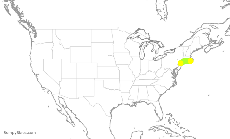 Turbulence forecast map for GPD809, MVY to TEB