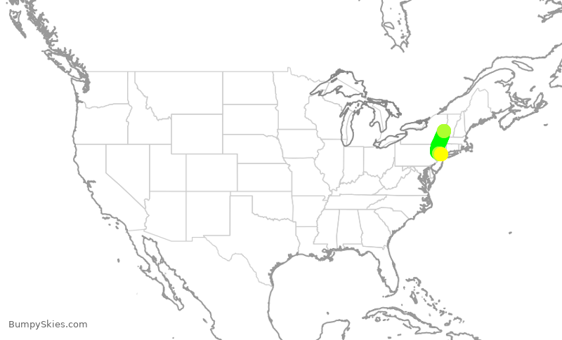 Turbulence forecast map for GPD82, GFL to TEB