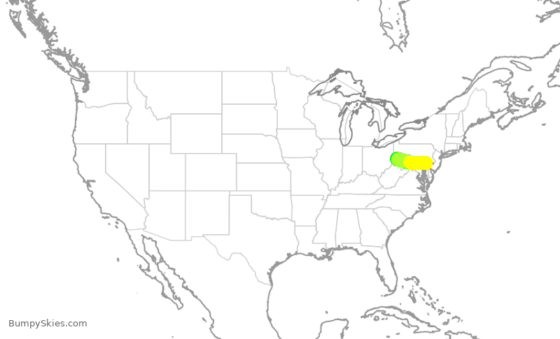 Turbulence forecast map for GPD928, CTH to AGC
