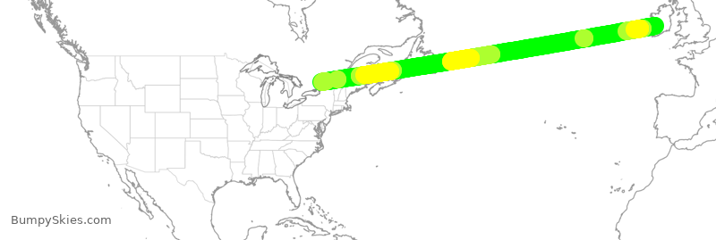 Turbulence forecast map for HRT878, INN to YOW