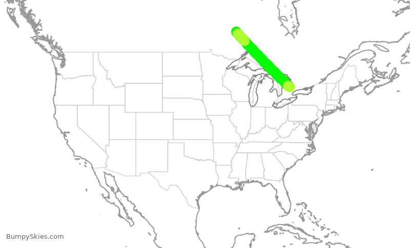 Turbulence forecast map for HRT92, YPL to CNY3