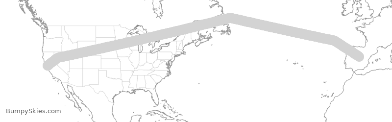 Turbulence forecast map for IBE0356, SFO to EMD