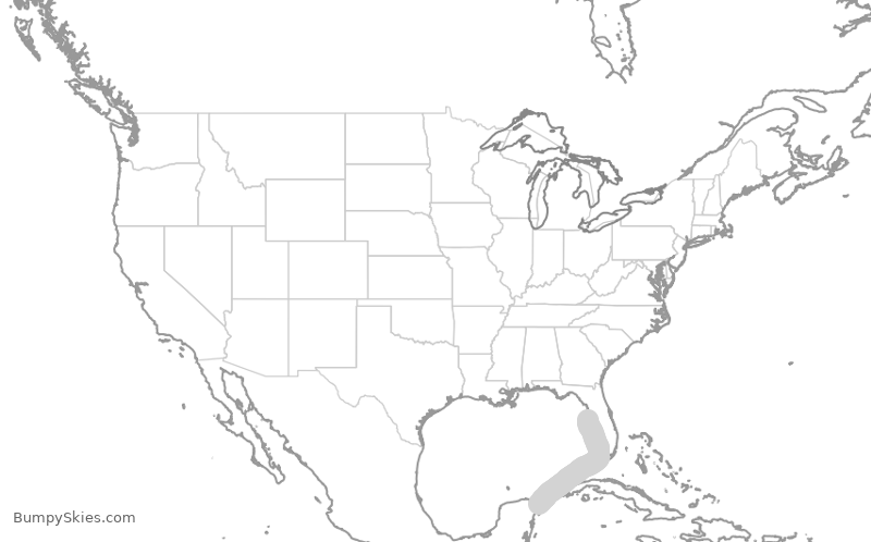 Turbulence forecast map for JBU2365, TPA to MUN