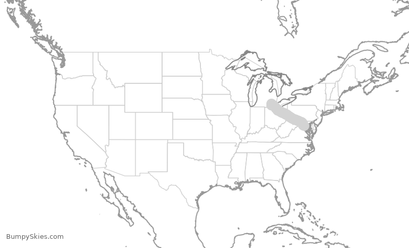 Turbulence forecast map for JIA5588, DCA to AVL