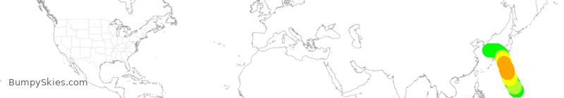 Turbulence forecast map for JNA922, GUM to PUS