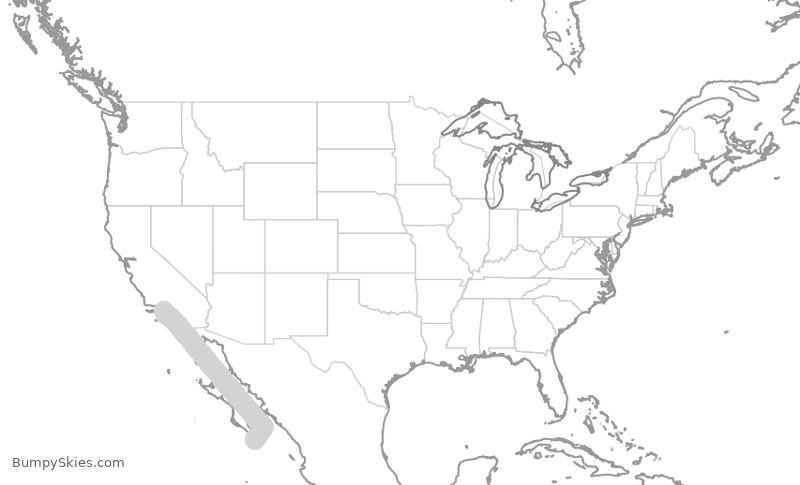 Turbulence forecast map for JSX1036, LAX to MSL