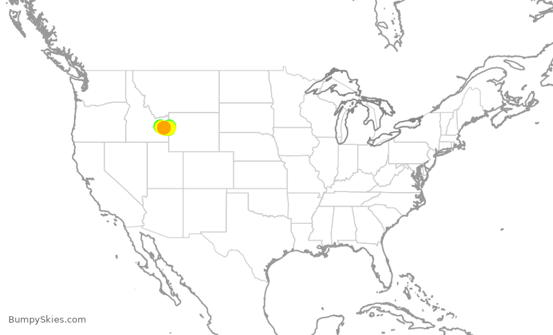 Turbulence forecast map for JTL158, JAC to IDA