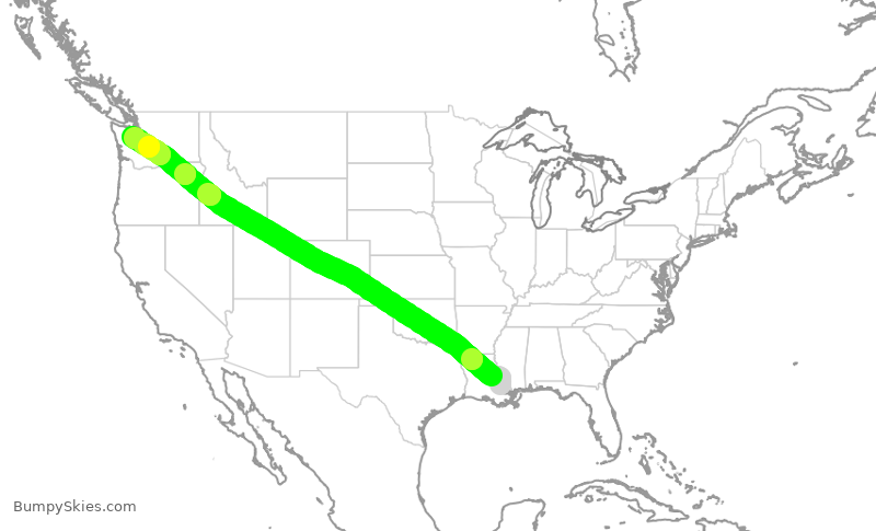 Turbulence forecast map for JTL250, KHDC to PWT