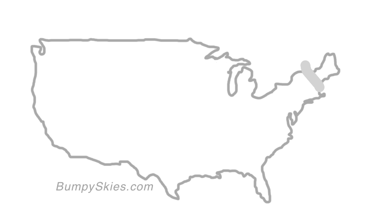 Map of continental US with illustrated flight path and turbulence forecast (described in text below)