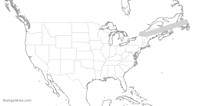 Turbulence forecast map for JZA7902, YUL to YQX