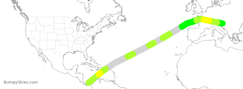 Turbulence forecast map for KAL2446, PTY to ZAG
