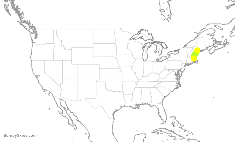 Turbulence forecast map for KAP1000, AUG to BOS