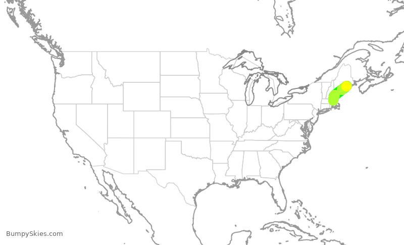 Turbulence forecast map for KAP115, BOS to BHB