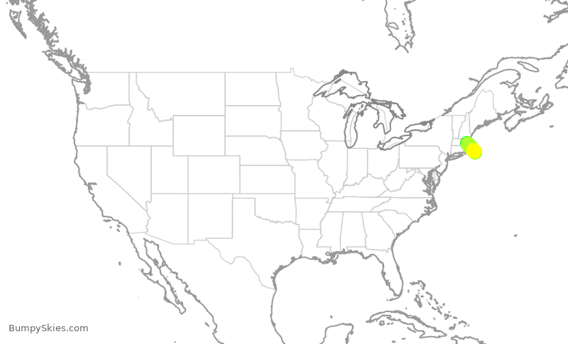 Turbulence forecast map for KAP1303, OWD to ACK