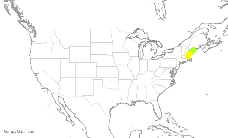 Turbulence forecast map for KAP1333, BOS to RKD