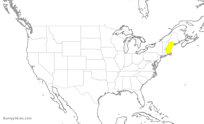 Turbulence forecast map for KAP18, AUG to BOS
