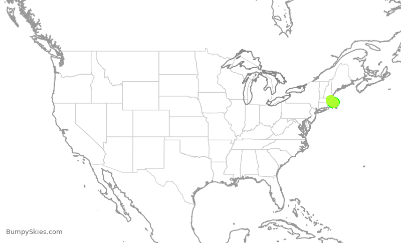 Turbulence forecast map for KAP2022, PVC to BOS