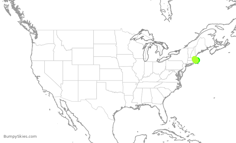 Turbulence forecast map for KAP2142, PVC to BOS