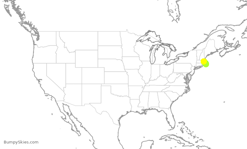 Turbulence forecast map for KAP27, BOS to HYA