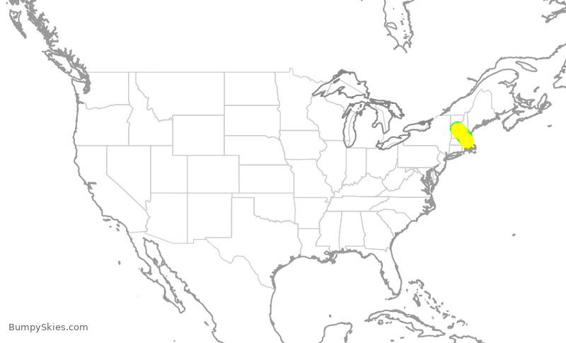 Turbulence forecast map for KAP328, BOS to LEB
