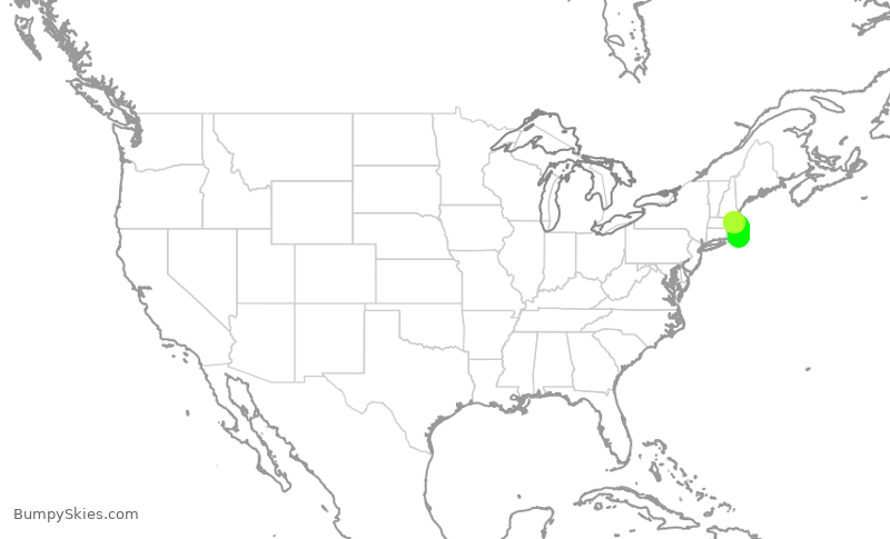 Turbulence forecast map for KAP3411, BOS to MVY