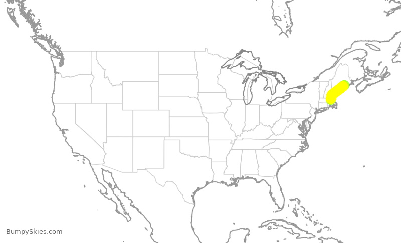 Turbulence forecast map for KAP418, BOS to BHB