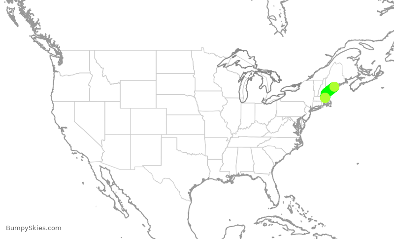 Turbulence forecast map for KAP5050, BOS to RKD