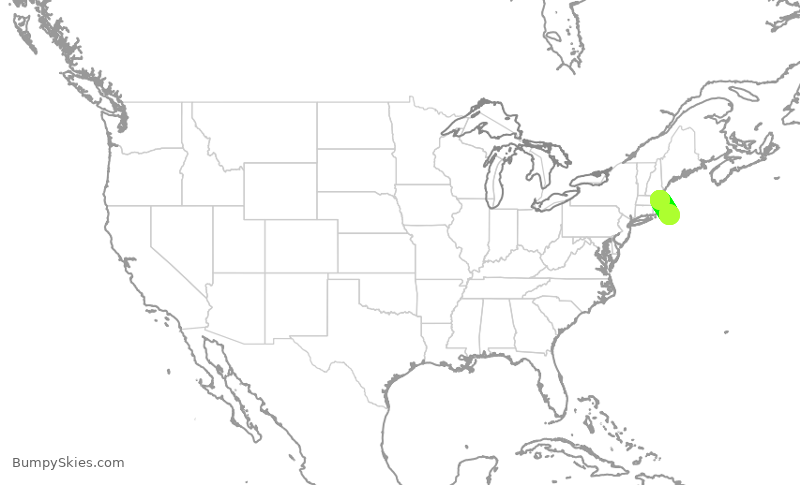 Turbulence forecast map for KAP5311, BOS to ACK